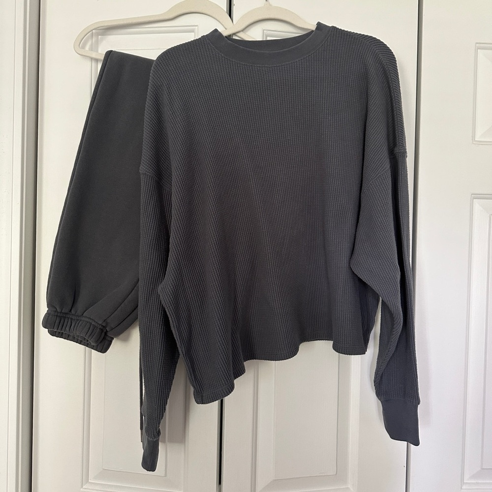 Abercrombie Sweat Set - Essential Sunday Sweatpants and Oversized Waffle